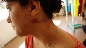 Feds drop charges, Lipsen pleas Gun butt? or some Velcro when she used her neck to beat the armed officer. (Courier Photo: Tom Cochran)
